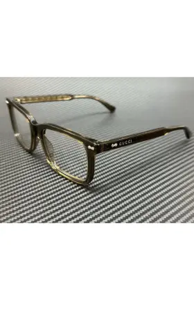 Gg0914o Gucci 002 Brown Transparent Rectangle Mens 54 Mm Eyeglasses