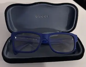Gg1141o Gucci 002 Blue Rectangle 56 Mm Mens Eyeglasses