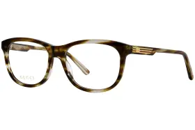 Gg1292o Gucci 003 Eyeglasses Frame Mens Havana Full Rim Square Shape 55mm