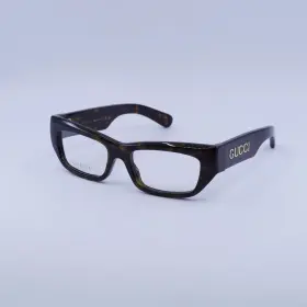 Gg1297o Gucci 003 Dark Havana Clear 53mm Eyeglasses Authentic