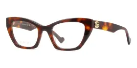 Gg1334o Gucci New Havana Cat Eye 002 Eyeglasses Women