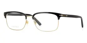 56-19-145 Gucci Gg1448o 001 Gold/black Square Metal Eyeglasses Frame
