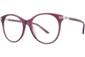 Gucci Gg1450o 003 Eyeglasses Womens Burgundy Full Rim Cat Eye 53-18-140