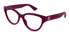 Gg1581o Gucci Authentic Eyeglasses 003 Fuchsia Cat Eye Glasses 55mm