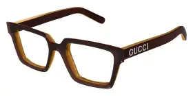 Gg1725o002 Gucci New Brown Square Gg1725o 002 Eyeglasses Women Gg1725o002 Gucci New Brown Square Gg1725o 002 Eyeglasses Women
