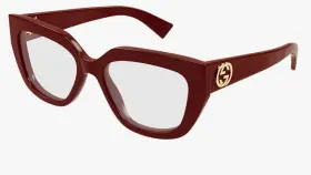 53-18-140 Gucci Gg1847o 003 Eyeglasses Womens Burgundy Full Rim Cat Eye