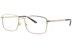 Gg1882o Gucci 002 Eyeglasses Frame Mens Gold Full Rim Square Shape 54-mm