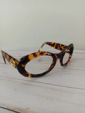 Gg2400 Gucci Gg2400/n/s Y2k 02y 56mm Brown Oval Eyeglasses Sunglasses Frames Italy