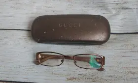 Gg2511 Gucci Vintage 135 Italy Designer Eyeglasses And Case Good Condition
