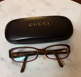 Gg3196 Gucci 3196 Yoi 130 Brown /crystal Rose Gg Eyeglass Frames Italy