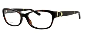 Gg3639 Gucci New 0xw 53mm Brown Havana Gold Horsebit Leather Eyeglasses Italy