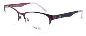 53-18-135 Guess 715583979154 Gu2399 Prbl Womens Eyeglasses Frames Half-rim Purple / Blue