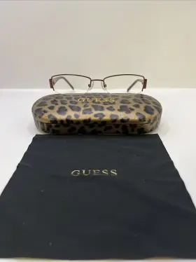 51-17-135 Guess Gu1684 Designer Stylish Half Rim Eyeglasses Blkor Frames Only