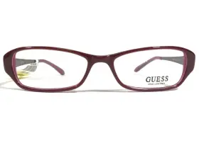 51-15-135 Guess Gu2203 Eyeglasses Frames Bu Red Purple Rectangular Cat Eye