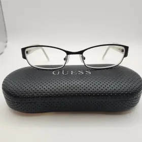52-18-135 Guess Gu2450 Womens Eyeglasses Matte Black White Bkbl - Includes Case