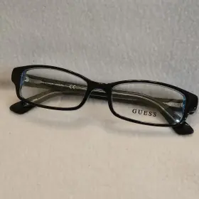 52-16-135 Guess Gu2526 090 Shiny Blue Crystal Plastic Eyeglasses Frame