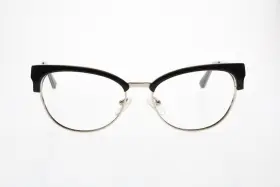16-135 Guess Gu2552 Glasses Cat Eye Black 005 Size 52/16-135 Mm Silver