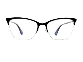 Gu2787 Guess Purple Metal Half Rim Cat Eye Glasses Silver Details 082 54 18 140
