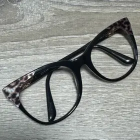 55-19-140 Guess Gu2819 Gu 2819 001 Cat Eye Eyeglass Frames Black And Tortoise Womens