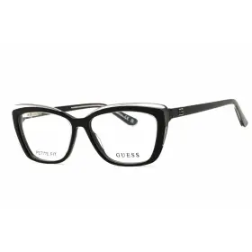Gu2977 Guess Unisex Eyeglasses Acetate Black Full Rim Cat Eye Shape Frame 005