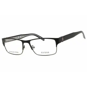Guess Gu50082 Mens Eyeglasses Matte Black Metal Full Rim Frame 54mm 002