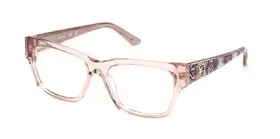 Gu50126 Guess New Gu 50126 Eyeglasses 057 Shiny Beige - Animal Monocolor 100% Authentic