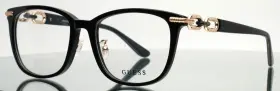 53-18-140 Guess Gu50203-d 001 Black Womens Square Full Rim Eyeglasses B 43