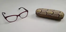 54-17-135 Guess Gu7209 Pur-3 Purple Eyeglasses Frames With Animal Print Accent