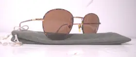 50-21-137 Guess Gu800 Eyewear Sunglasses Gu300 Gold Metal Frame Korea Used