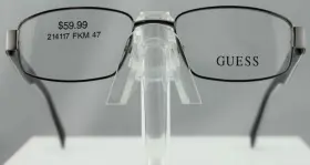 Gu9101-3 Guess Kids J14 Gunmetal Metal Frame Clear Demo Lens Eyeglasses