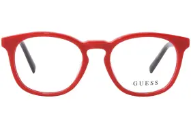 Guess Gu9231 068 Red Round Kids Plastic Optical Eyeglasses Frame 45-16-130