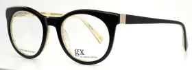 48-19-140 Gx By Gwen Stefani Gx079 Blk Black Gold Womens Round Eyeglasses B 42