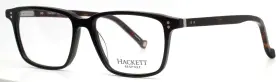 51-15-145 Hackett Bespoke Heb248 01 Black Mens Square Full Rim Eyeglasses B 38