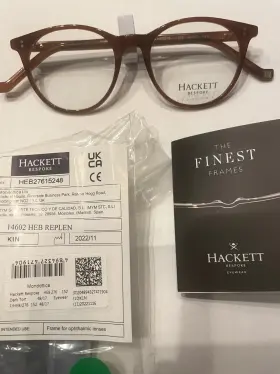Heb276 Hackett Bespoke Eyeglasses Dark Tortoise Color. Brand New From Spa Inch