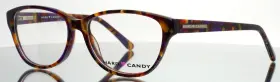 52-14-135 Hard Candy Hc11 Purtt Purple Tortoise Womens Semi Cat Eye Eyeglasses