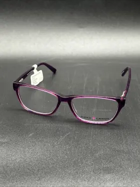 Hc25 Hard Candy Purcr Purple Womens Semi-cat Eye Eyeglasses 53-14-135mm Acetate