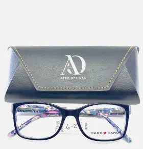 50-17-135 Hard Candy Hc29 New Dpur Purple Multi Womens Square Eyeglasses B 36