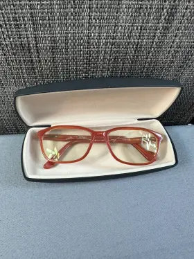 53-16-135 Hard Candy Hc39 Eyeglasses Frame Red Cat Eye Frames Only With Case E4