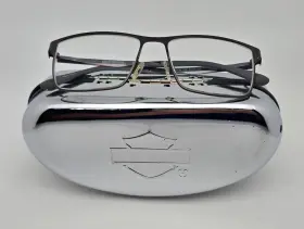 56-16-145 Harley-davidson Hd0795 008 Gunmetal Eyeglasses Frame With Case