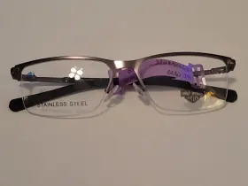 Hd0979 Harley-davidson Eyeglasses Frames Gunmetal Stainless Steel Men Demo Lens