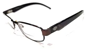 Hd317 Harley-davidson Brown Metal Rectangle Eyeglasses Frame 53-17 140