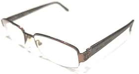 Hd361 Harley-davidson Brown Metal Half Rim Rectangle Eyeglasses 53-18 135