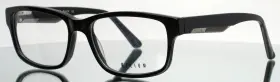54-17-140 Helium 4296 Black Mens Rectangle Full Rim Eyeglasses B 37