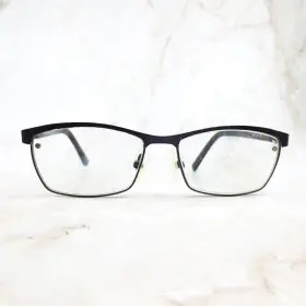 54-15-140 Helium 4318 Eyeglasses Frame Womens Violet Black Rectangular Half Rim 54-15-140 Helium 4318 Eyeglasses Frame Womens Violet Black Rectangular Half Rim