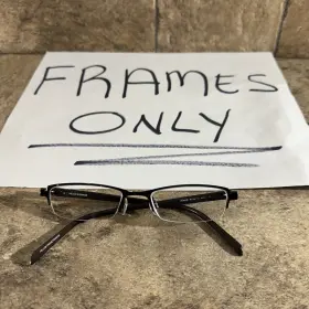 50-18-143-24 Helium He4016e Eyewear Bark Half Rim Brown Metal Eyeglasses Frames