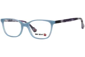 Hk82 Hot Kiss Eyeglasses Frame Womens Blue Full Rim Round Shape 49mm