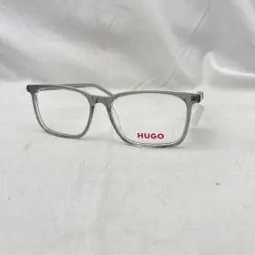 Hg1097 Hugo 197737209353 Mens Thin Square Full Rim Lightweight Eyeglasses Gray Crystal