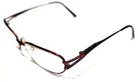 Hb11552 Hugo Boss Red Metal Black Rectangle Eyeglasses 52-18 130 Japan