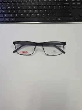Hg-1309 Hugo Boss Mfk Eyeglasses Frame Mens Black Full Rim Rectangle Shape 56mm