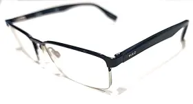 Hg0324 Hugo Boss Blue Rectangle Half Rim Eyeglasses Frame 55-19 145